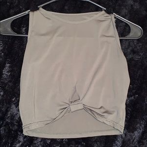 Olive green crop top